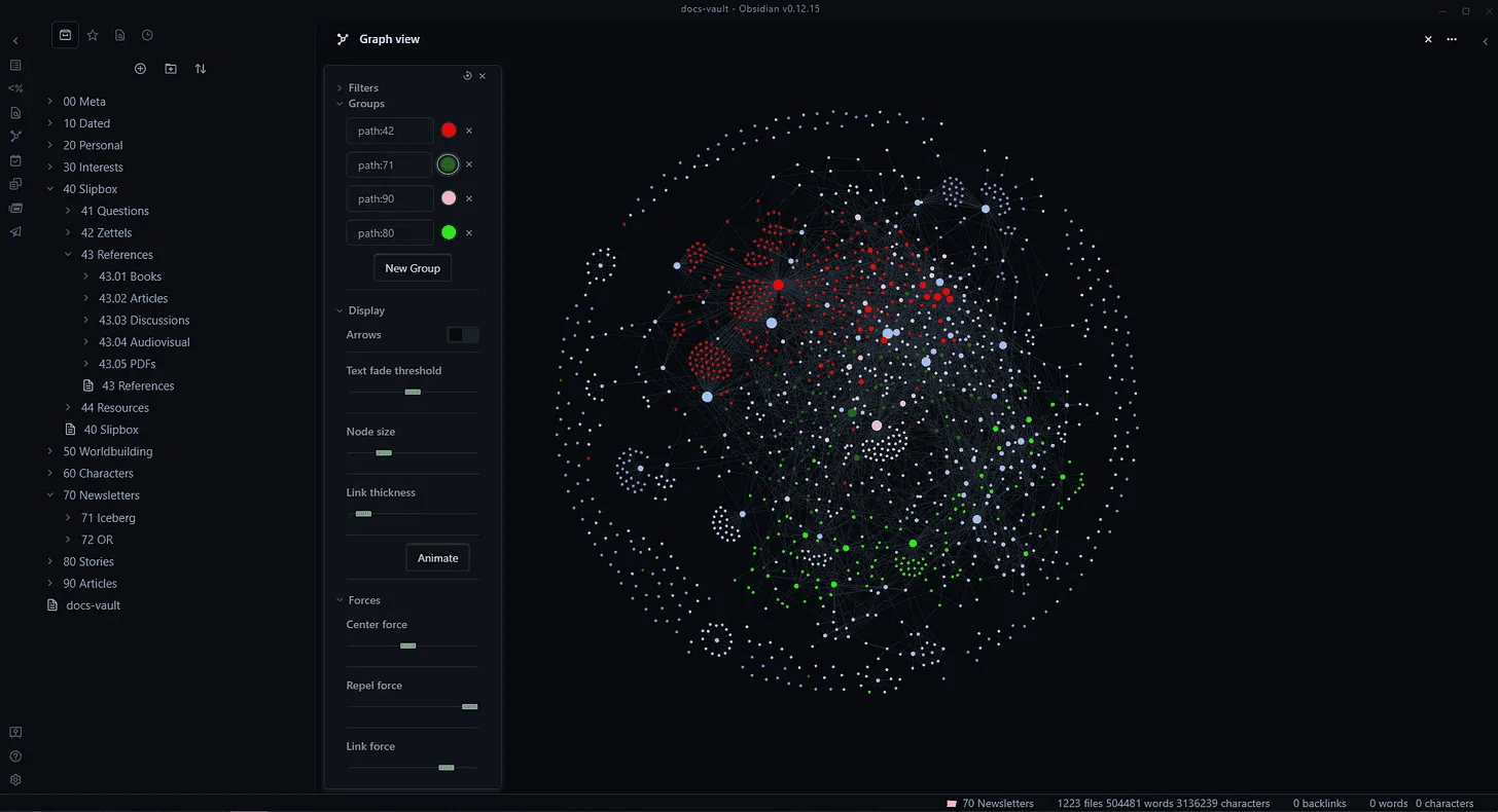 Obsidian graph